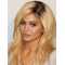 Affordable Long Wavy Without Bangs Lace Front Blonde Layered Synthetic Kylie Jenner Inspired Wigs