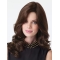 Impressive Brown Wavy Without Bangs Monofilament Lace Front  Long Human Hair Wigs