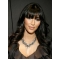 18'' Wavy With Bangs Black Capless 100% Human Hair Kim Kardashian Wigs