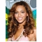 Beyonce Knowles Casual Cute Hairstyle Custom Long Wavy Full Lace Human Hair Wig about 18 Inches