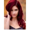 Elegent Red 18 Inches Wavy Lace Front Human Wigs