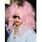 Rihanna Ultra-feminine Long Tousled and Wavy Lace Human Hair Wig 16 Inches