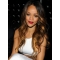 Rihanna Elegant and Brief Long Layered Body-wave Lace Human Hair Wig 22 Inches