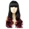 Amazing 24 Inch long Wavy Style Lace Front 100% Remy Hair Ombre Wigs