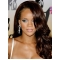 Rihanna Stellar Dresser Lustrous and Charming Long Body-wave Lace Human Hair Wig 18 Inches