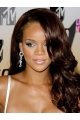 Rihanna Stellar Dresser Lustrous and Charming Long Body-wave Lace Human Hair Wig 18 Inches
