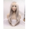Long Wavy Without Bangs Grey Lace Front 25" Synthetic Wigs