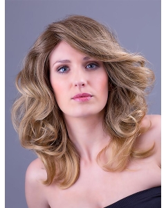 Wavy Blonde 14" Layered Monofilament Synthetic Wigs Long