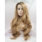Long Blonde Layered 27" Lace Front Wavy Synthetic Wigs