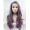 Long Purple Layered 26" Lace Front Wavy Synthetic Wigs
