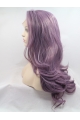 Long Purple Layered 26" Lace Front Wavy Synthetic Wigs