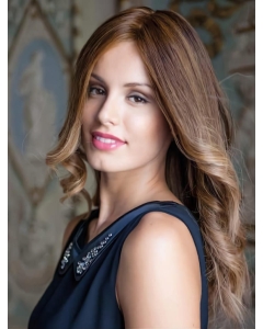 100% Hand-tied 18" Curly Long Wig Human Hair