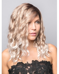 Synthetic Blonde With Bangs Hand Tie Synthetic Wig