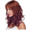 Mature Remy Human Hair Red Curly Long Wigs
