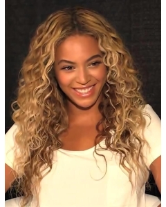 Beautiful Long Curly Blonde Without Bangs Beyonce Inspired Wigs