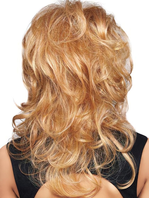 Blonde Curly Synthetic Soft Long Wigs