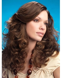 Lace Front Curly Synthetic Stylish Long Wigs