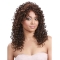 Graceful Brown Curly Long Human Hair Wigs & Half Wigs