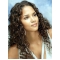 Halle Berry Fresh and Ladylike Long Curly Lace Front Human Hair Wig 18 Inches