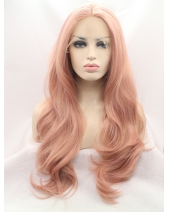 Long Curly Lace Front 24" Without Bangs Synthetic Wigs