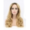 17" Curly Blonde Layered Synthetic Lace Front Long Wigs