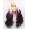 Synthetic Ombre/2 Tone 26" Curly Lace Front Without Bangs Long Wigs