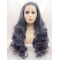 Synthetic Lace Front 28" Curly Ombre/2 Tone Without Bangs Long Wigs