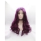  Curly Synthetic Purple Without Bangs Long Lace Front Women Wigs