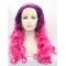 Curly Synthetic Ombre/2 Tone Without Bangs Lace Front Long Women Wigs