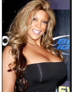 Synthetic Long Blonde Without Bangs Curly Capless Women Wendy Williams Wigs