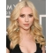 Curly Long Blonde Lace front Synthetic Women Scarlett Johansson Wigs