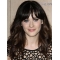  Lace Front Long Synthetic Curly Women Zooey Deschanel Wigs