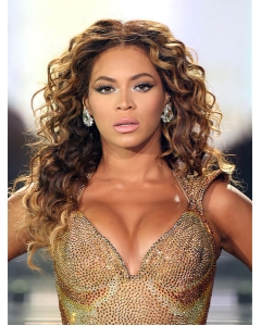 Unique Lace Front Curly Long Human Hair Beyonce Women Wigs