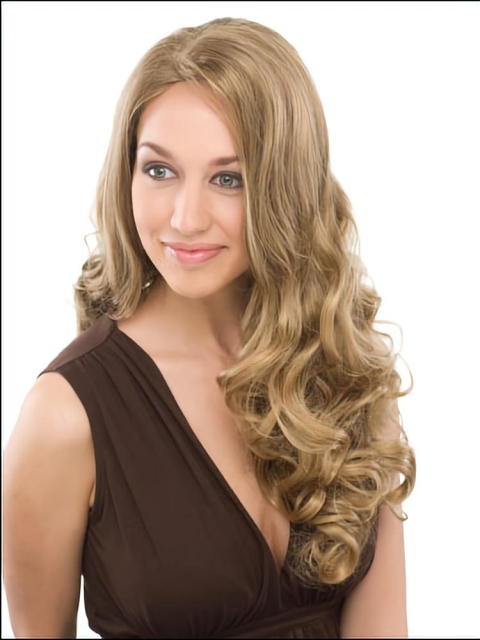 Blonde Curly Capless Synthetic Fashion Long Women Wigs
