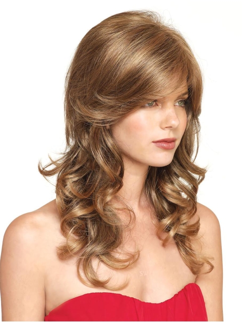 Blonde Curly Synthetic Trendy Long Wigs For Women