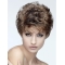 Brown Curly Capless Synthetic 8" Classic Short Hair Wigs For Women