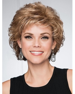 Best Short Blonde Classic Curly Cheap Synthetic Wigs