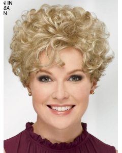 Curly Blonde Short 8" Trendy Classic Wigs For Old Women