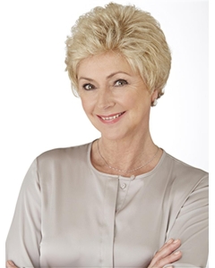 Trendy Short Curly 4" Blonde Synthetic Lace Front Wigs For Older Women