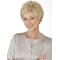 Trendy Short Curly 4" Blonde Synthetic Lace Front Wigs For Older Women