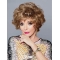 Convenient Blonde Curly Short Capless Synthetic Hair Wigs for Older Women