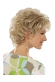 Custom Gorgeous Blonde Curly Short Heat Friendly Synthetic Capless Wigs