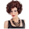 New Designed Auburn Curly Short Classic Synthetic Capless Wigs For Women