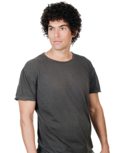 Unique Custom Full Lace Wig Curly 100% Human Hair Black Wigs For Men