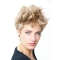 Perfect Blonde Short Curly Boycuts Popular Lace Front Synthetic Wigs