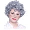Natural Lookin grey Lady Curly Short Lace Front Human Hair Wigs For Older Women