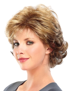 Discount Blonde Curly Short Classic Heat Friendly Synthetic Wigs