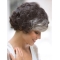 Amazing Short Curly White Exquisite Classic Synthetic Wigs For Old Women