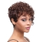 Tempting Auburn Curly Short African American Wigs With Bang For Black Women
