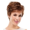 New Arrival Charming Polite Auburn Curly Short Synthetic Capless Wigs